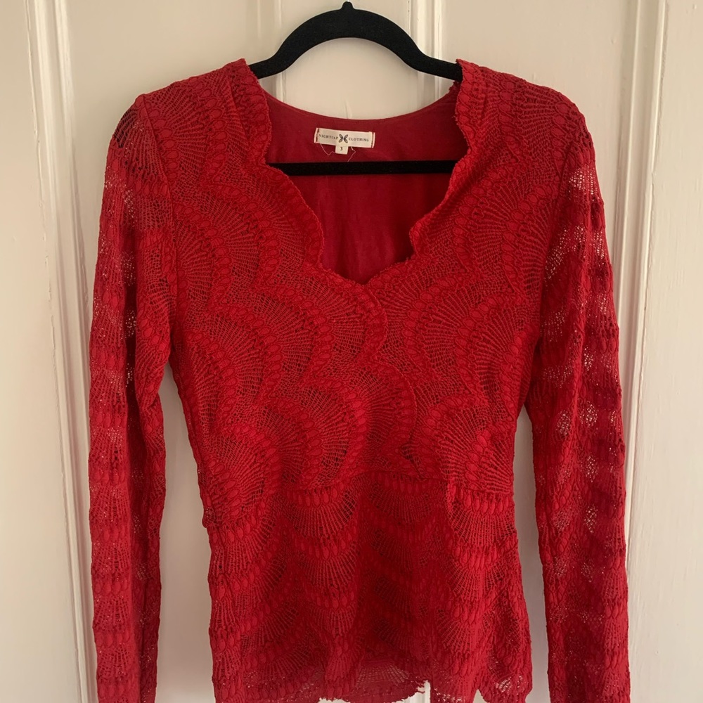 Nightcap Red Lace Top